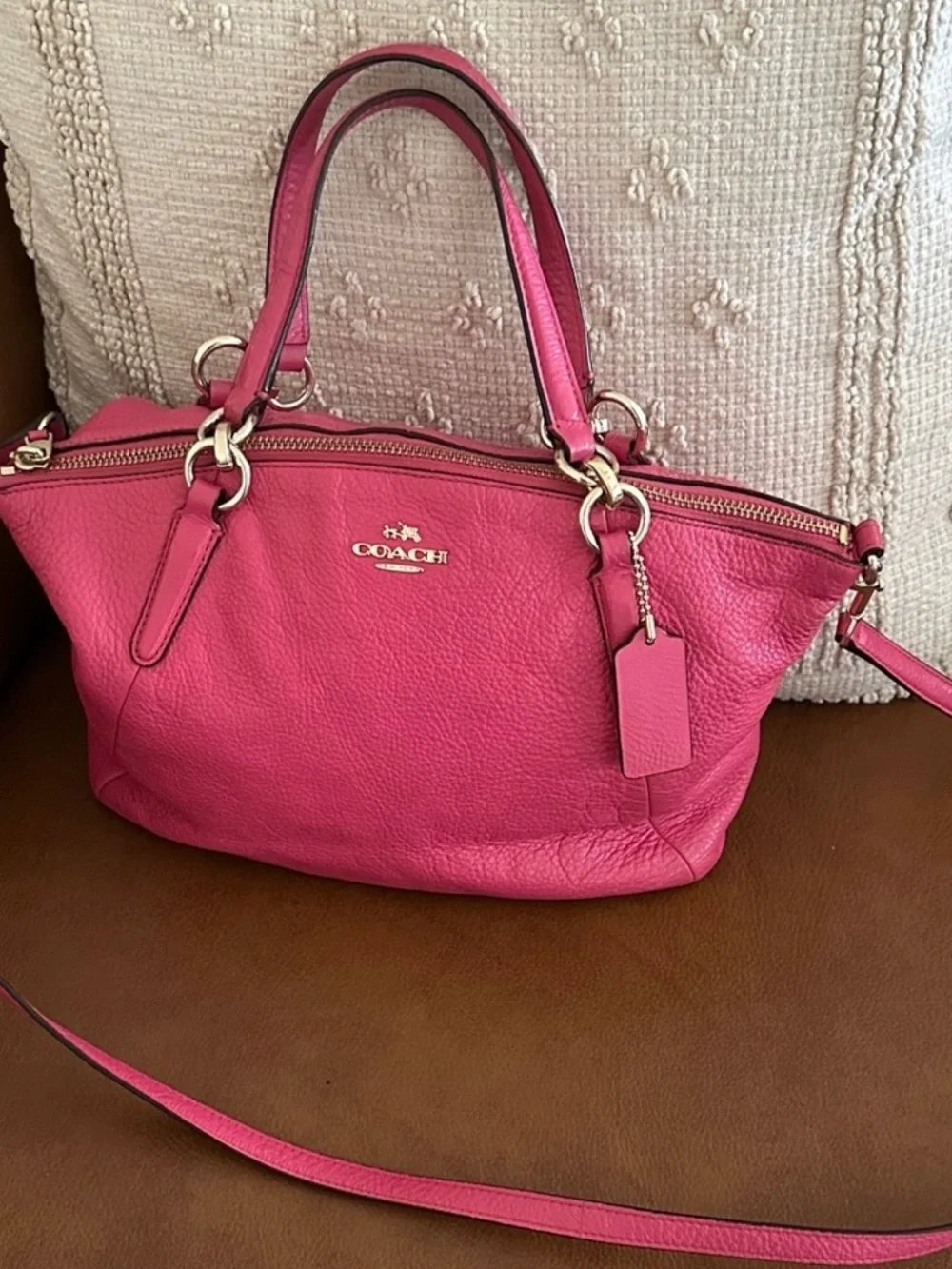 Coach Pink Leather Bag